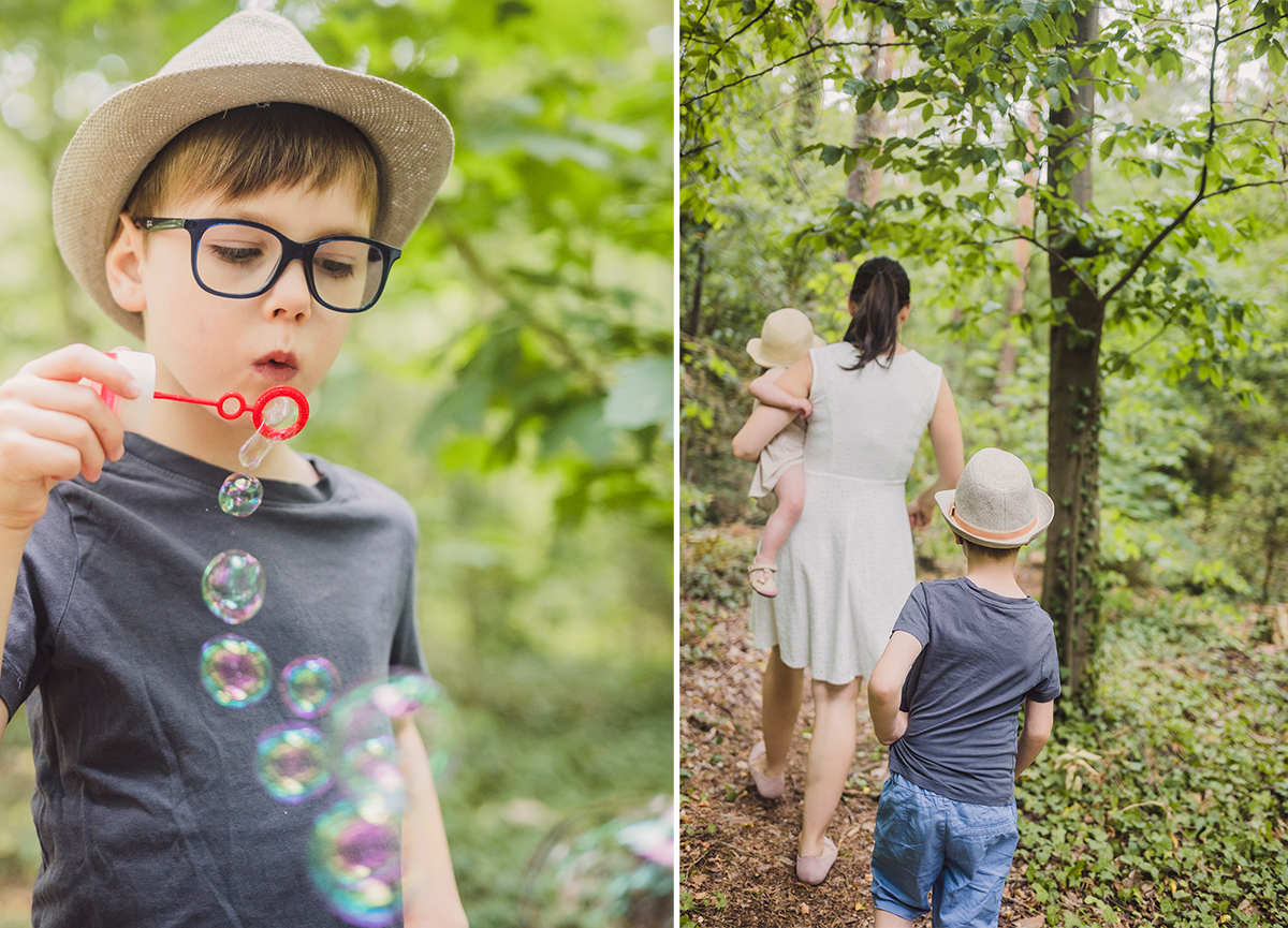 Authentische Familienfotografie im Waldpark Dresden